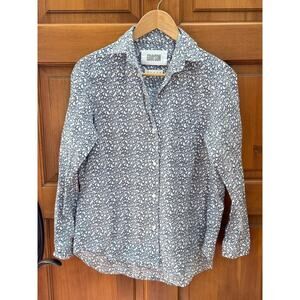 Frank & Eileen Grayson "The Hero" Button Butterfly Oversized XS Shirt MSRP $228